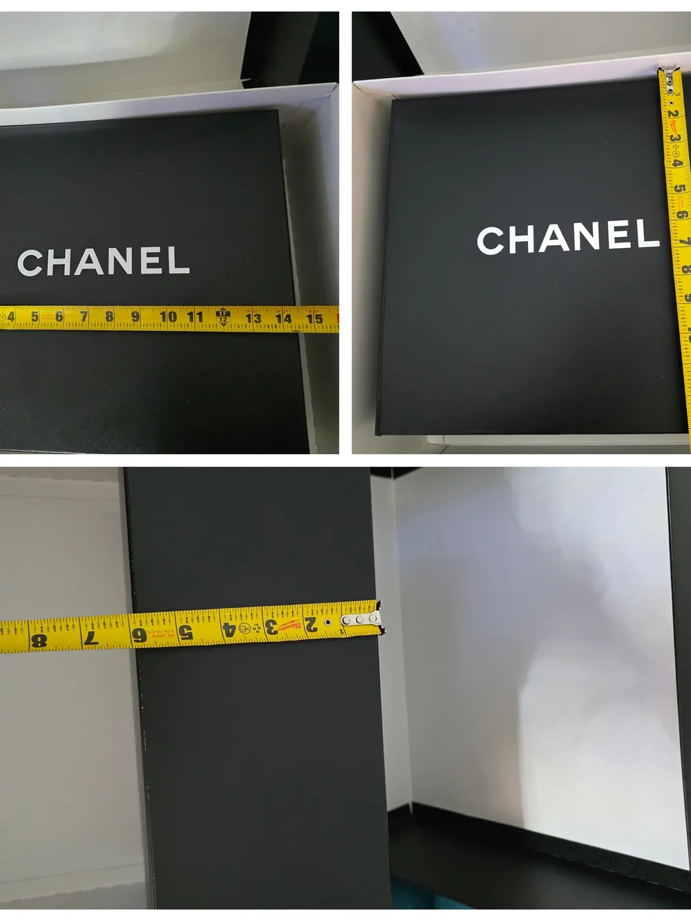 Authentic Chanel XL & Large Black Luxury Gift Boxes - Set of 2